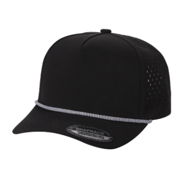 5 Panel Rope Cap – Blank Performance Snapback
