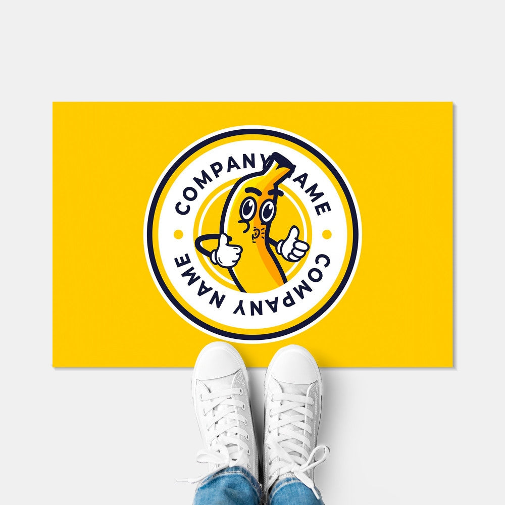 Floor Graphics company logo placement entryway sample