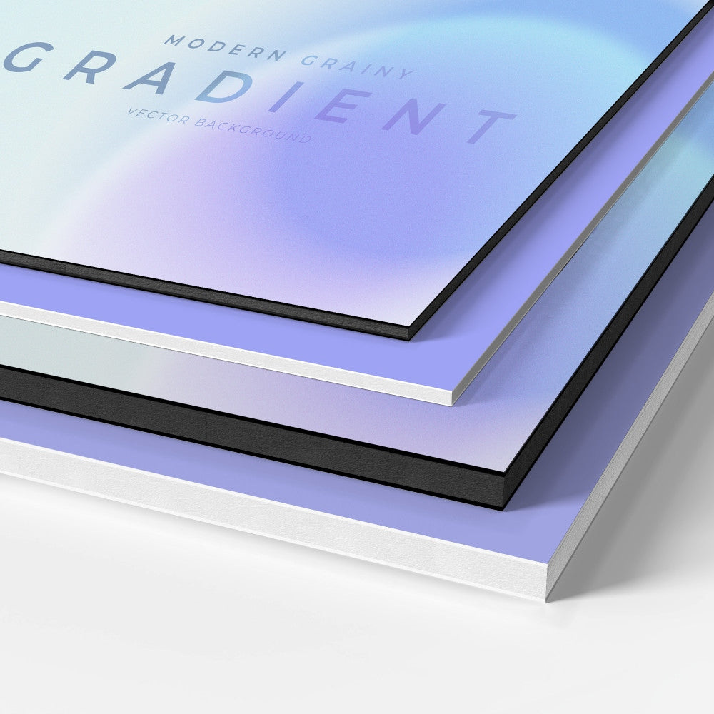 1/2" GatorFoam board with UV-printed gradient face — heavy-duty reinforced rigid foam panel