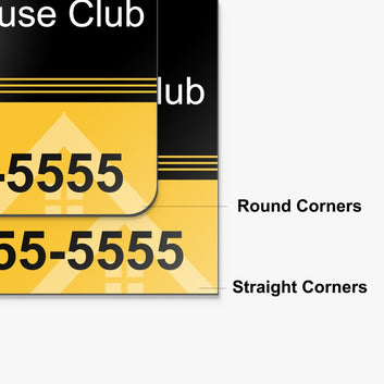 Car magnet corner options - round corners vs straight corners