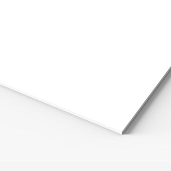 1/8 inch white PVC board sheet edge detail