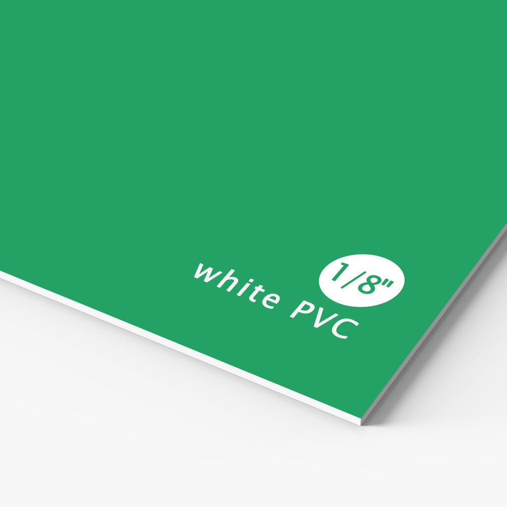 Custom UV-printed PVC sign on 1/8 inch white PVC board